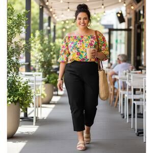 Coldwater Creek Pull On Pants Womens 22W Plus Size Stretch Comfort Casual